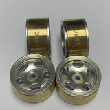 SSRC-1139 1.0 Beadlock Wheel Rims W Brass Internal Ring for 24th Scale Rock Crawlers