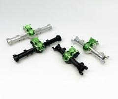 Treal Aluminum 7075 Front / Rear Axles Diff Housing for Axial SCX24 B-17 Betty Limited 1/24 4WD-RTR Green